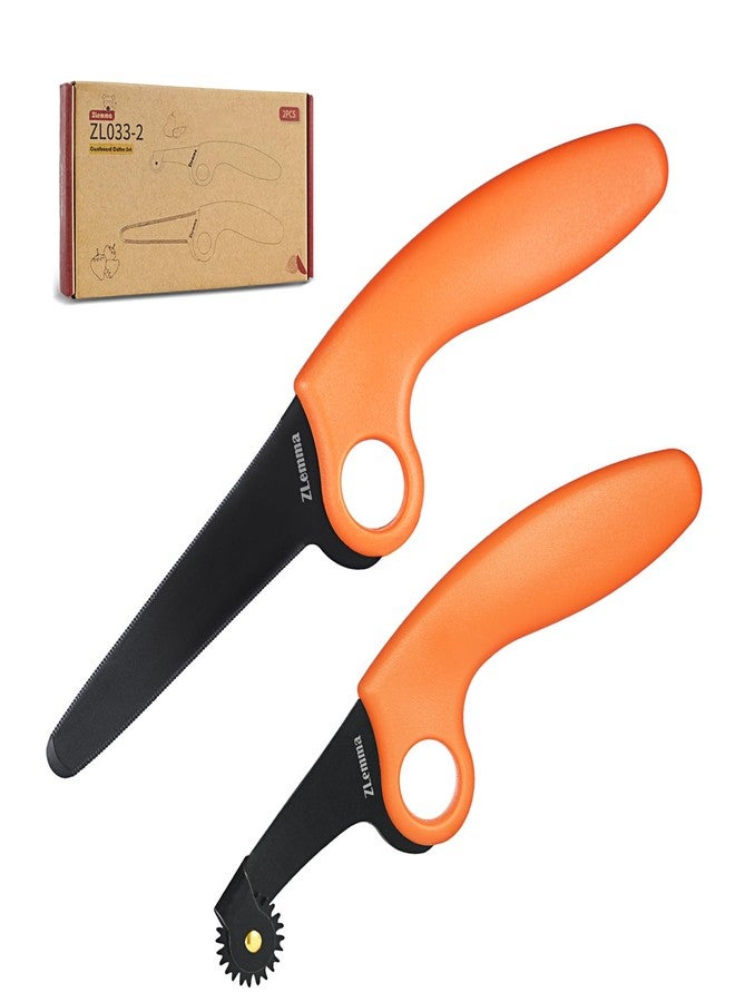 ZLemma Kids Cardboard Construction Tool Kit - Cardboard Saw & Scoring Wheel Set, 2-Piece Corrugated Craft Tools for Boys & Girls - Image 1